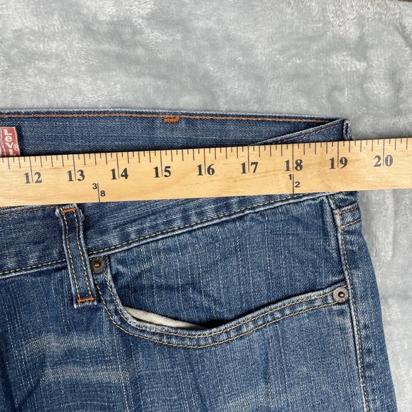 Levi's 514 Mens Slim Straight Jeans Blue Denim Size 38x32 - Picture 6 of 12